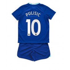Chelsea Christian Pulisic #10 Hemmaställ Barn 2022-23 Korta ärmar (+ Korta byxor)